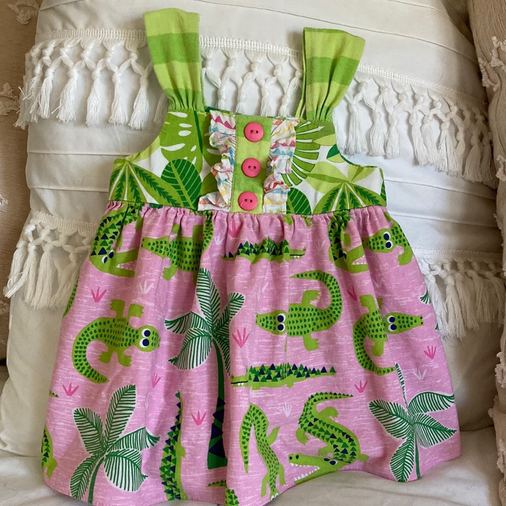 SOLD—Cute alligator print dress